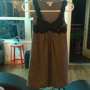 Gray and black jumper with poly knit lining